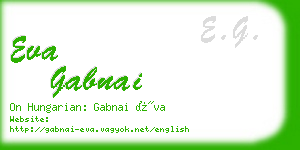 eva gabnai business card